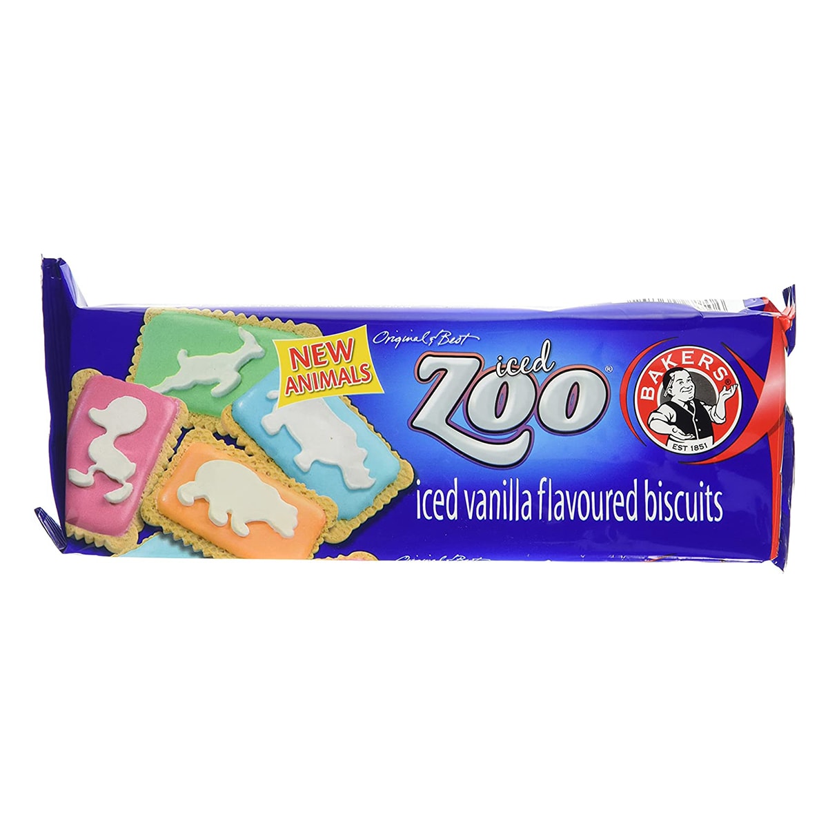 Buy Bakers Iced Zoo Vanilla Biscuits - 150 gm