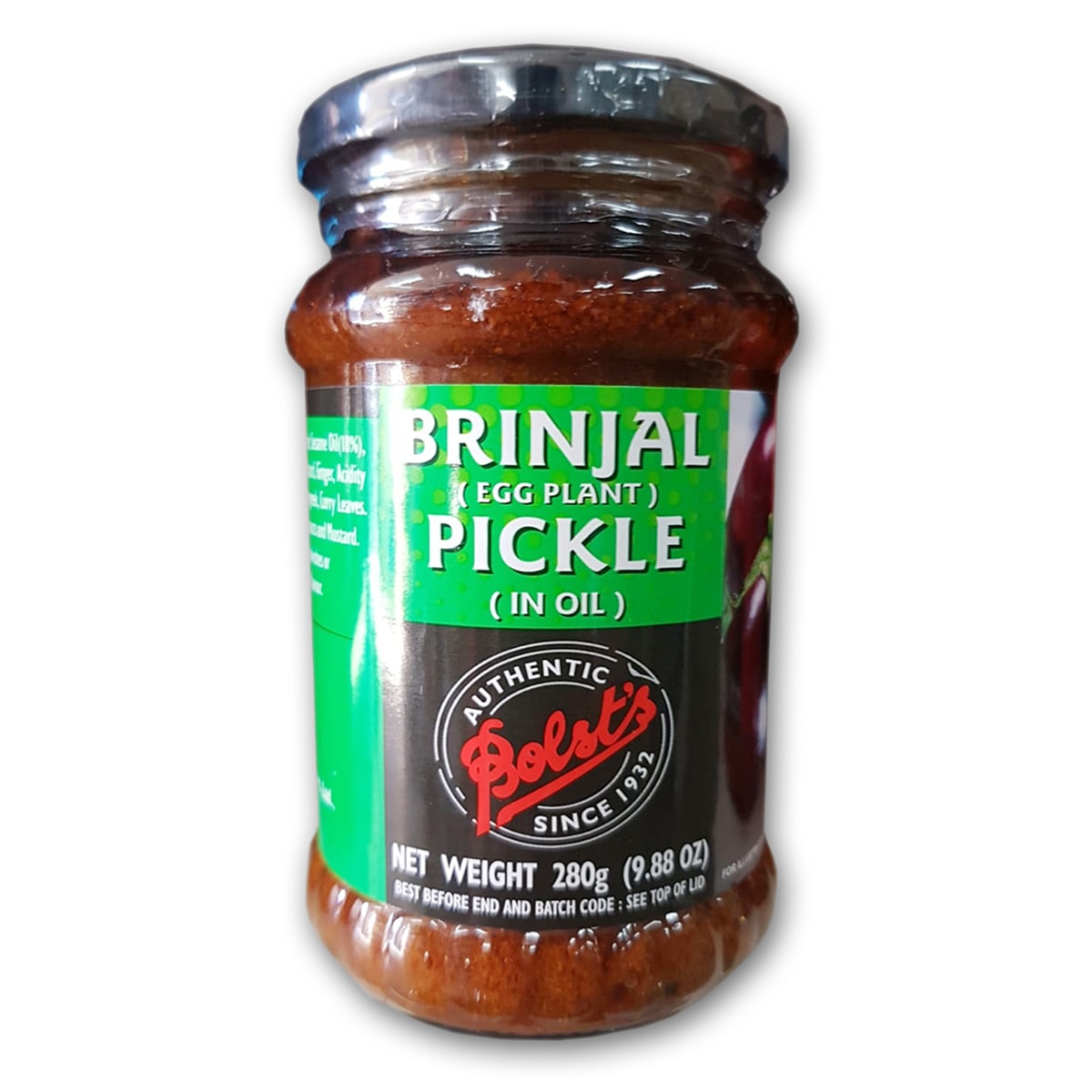Buy Bolsts Brinjal (Egg Plant) Pickle (in Oil) - 280 gm