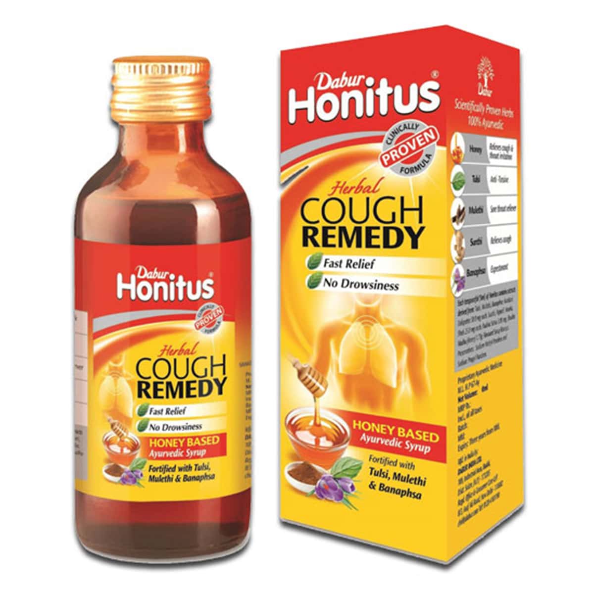 Buy Dabur Honitus Herbal Cough Remedy Honey Based Ayurvedic Syrup - 100 ml