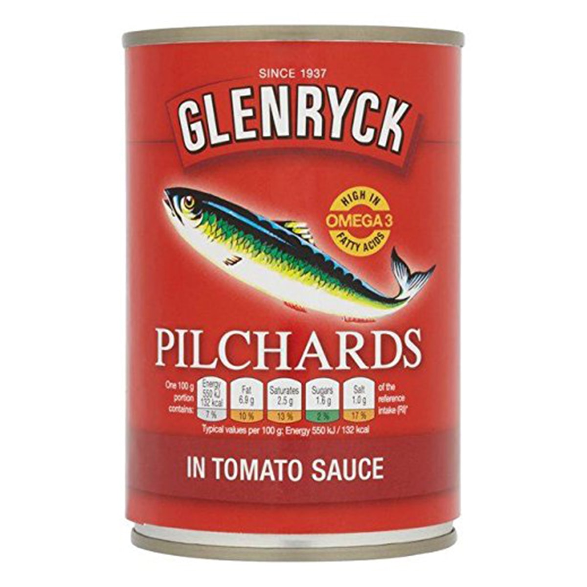 Buy Glenryck Pilchards in Tomato Sauce - 400 gm