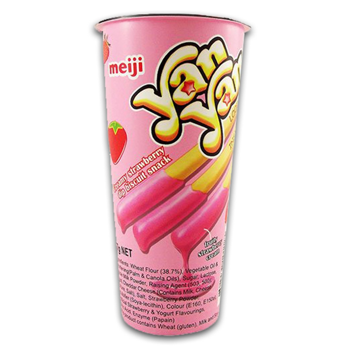 Buy Meiji Yan Yan Creamy Strawberry Dip Biscuit Snack - 50 gm