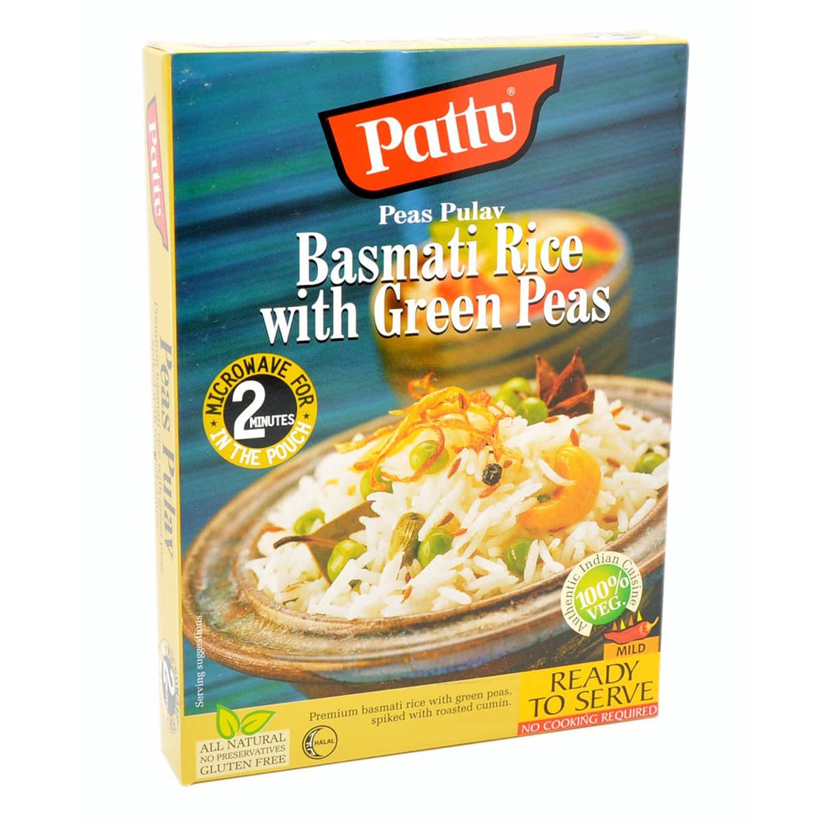 Buy Pattu Peas Pulav (Basmati Rice with Green Peas) Ready to Serve - 285 gm