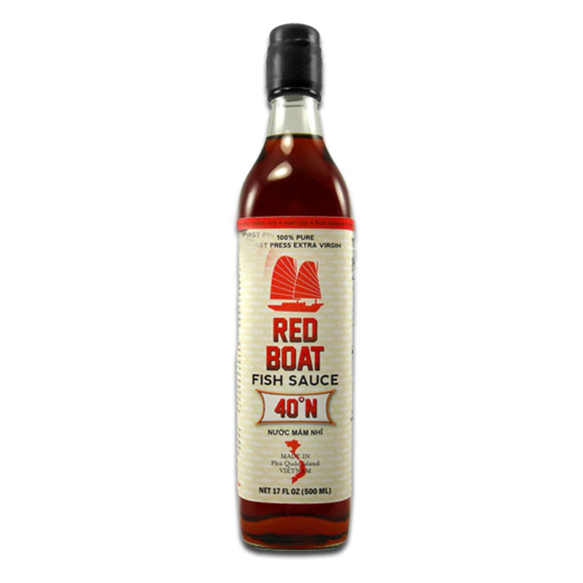 Buy Red Boat Fish Sauce 40° N (100% Pure Vietnam Extra Virgin Premium Fish Sauce) - 500 ml