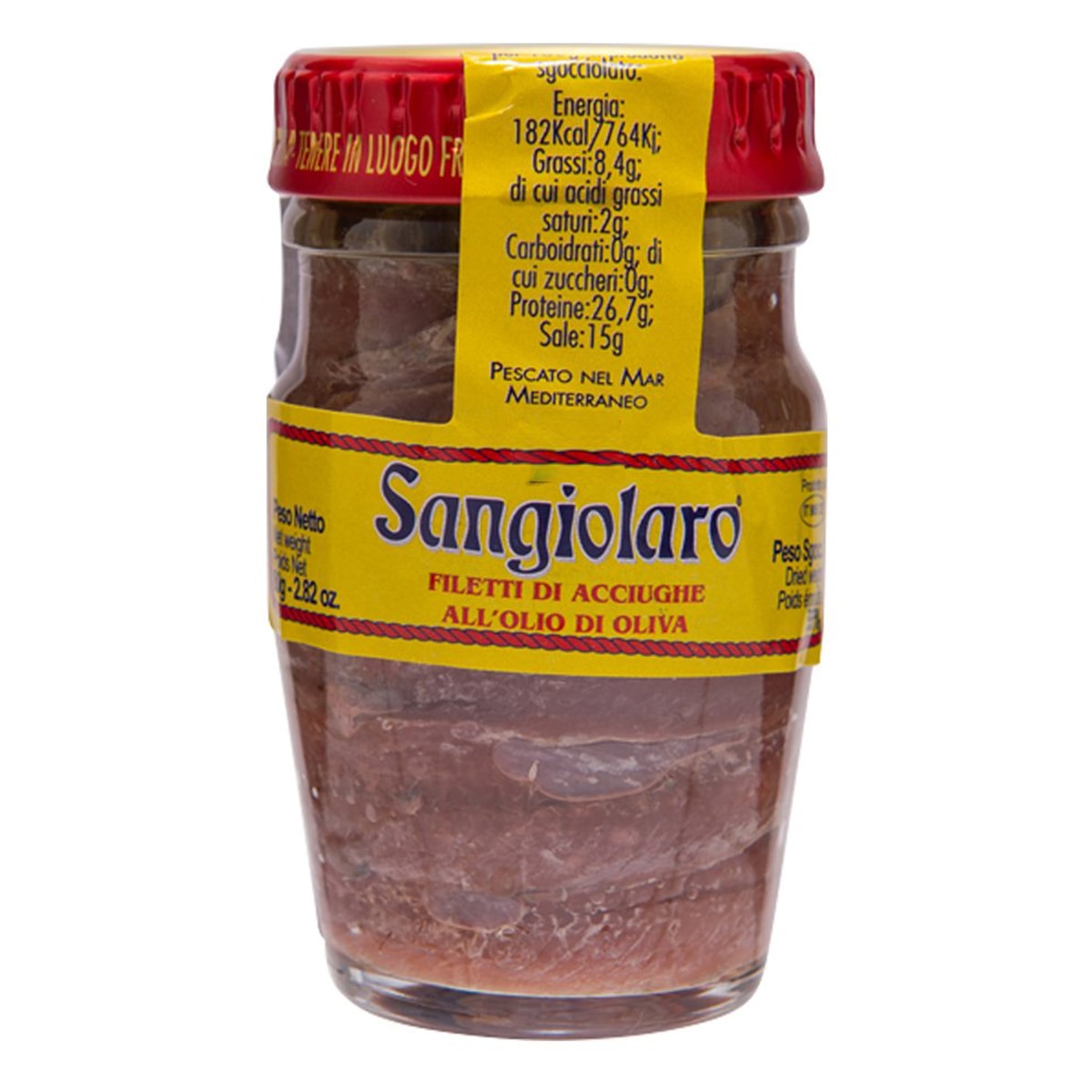 Buy Sangiolaro Anchovy Fillets in Olive Oil - 58 gm