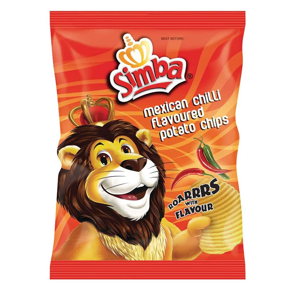 Buy Simba Mexican Chilli Flavoured Potato Chips - 125 gm